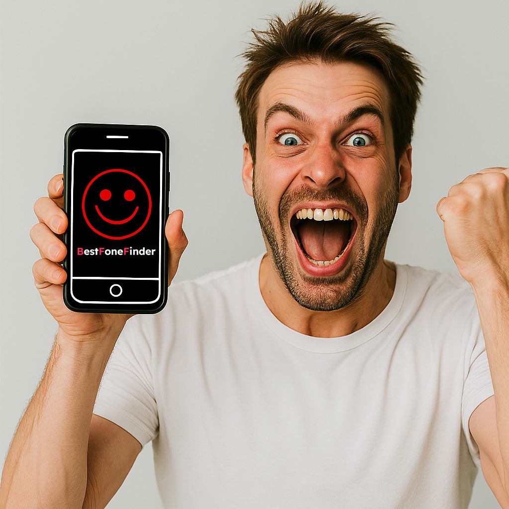 Person excited after finding their phone with BestFoneFinder